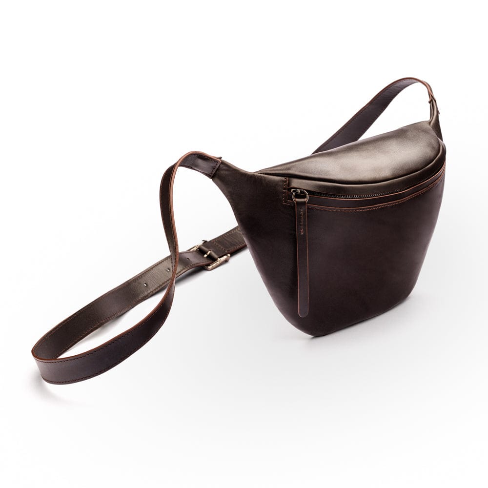 Leather Bum Bag For Men - Brown