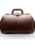 Small Gladstone Bag in Leather, brown, front