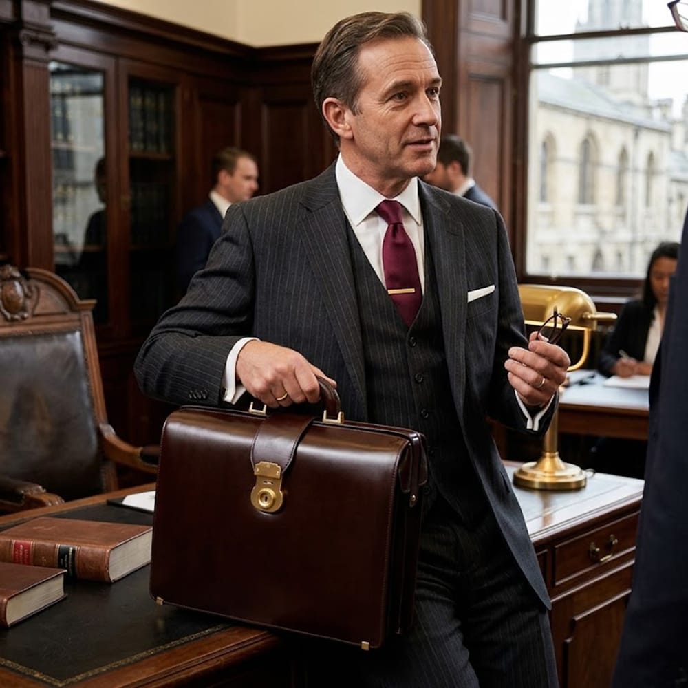 Gladstone doctor's briefcase, brown, lifestyle