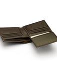 RFID leather wallet with 9 cc, brown, ID window