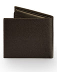 RFID leather wallet with 9 cc, brown, back