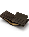 RFID leather wallet with 9 cc, brown, inside view