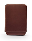 Pull apart business card holder, brown, front