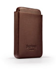 Pull apart business card holder, brown, back