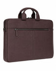 Slim Leather Laptop Bag for 13-inch Laptops, Brown, front view