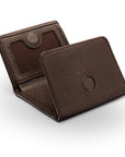 Trifold leather wallet with id, brown