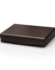 Large Leather Cufflink And Jewellery Box, Brown With Green, front