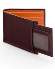 Leather 2 in 1 Wallet - Brown With Orange