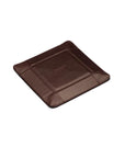 Small leather valet tray, brown with red, flat base