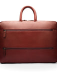 15" slim leather laptop bag, burgundy, back