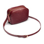 Ivy woven camera bag, burgundy
