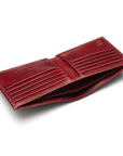 RFID wallet in bridle hide leather, burgundy, inside