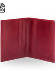 Slim Leather Credit Card Wallet With RFID Protection - Burgundy