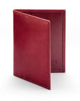 Slim Leather Credit Card Wallet With RFID Protection - Burgundy