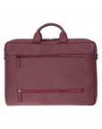 Slim Leather Laptop Bag for 13-inch Laptops, Burgundy, back