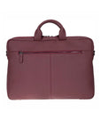 Slim Leather Laptop Bag for 13-inch Laptops, Burgundy, front