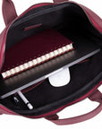 Slim Leather Laptop Bag for 13-inch Laptops, Burgundy, inside 