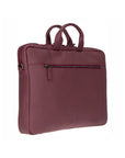 Slim Leather Laptop Bag for 15-inch Laptops - Burgundy