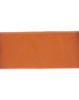 Triangular leather glasses case, burnished tan, reverse