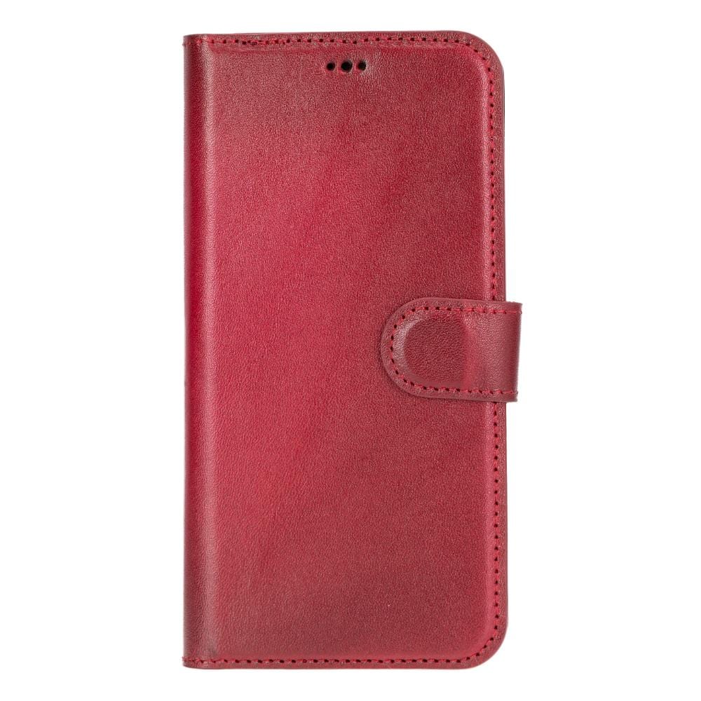 iPhone 14 Pro Max case with RFID protection, burnished red, front