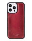 iPhone 14 Pro Max case with RFID protection, burnished red, back cover