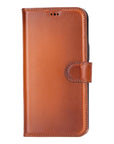 iPhone 14 Pro Max case with RFID, burnished tan, front