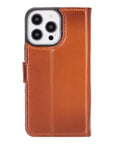 iPhone 14 Pro Max case with RFID, burnished tan, back