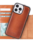 iPhone 14 Pro Max case with RFID, burnished tan