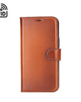 iPhone 14 Pro Max case with RFID protection, burnished tan, front view