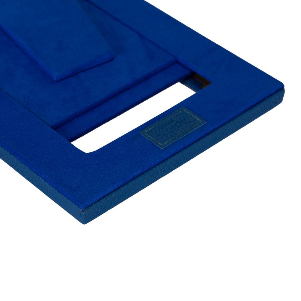 Luxury leather  frame, cobalt, back