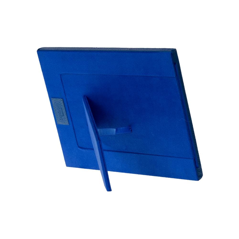Luxury leather  frame, cobalt, landscape back