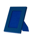 Luxury leather frame, cobalt, portrait