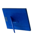 Luxury leather  frame, cobalt, landscape back