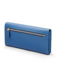 Leather Mayfair concertina purse, cobalt, back