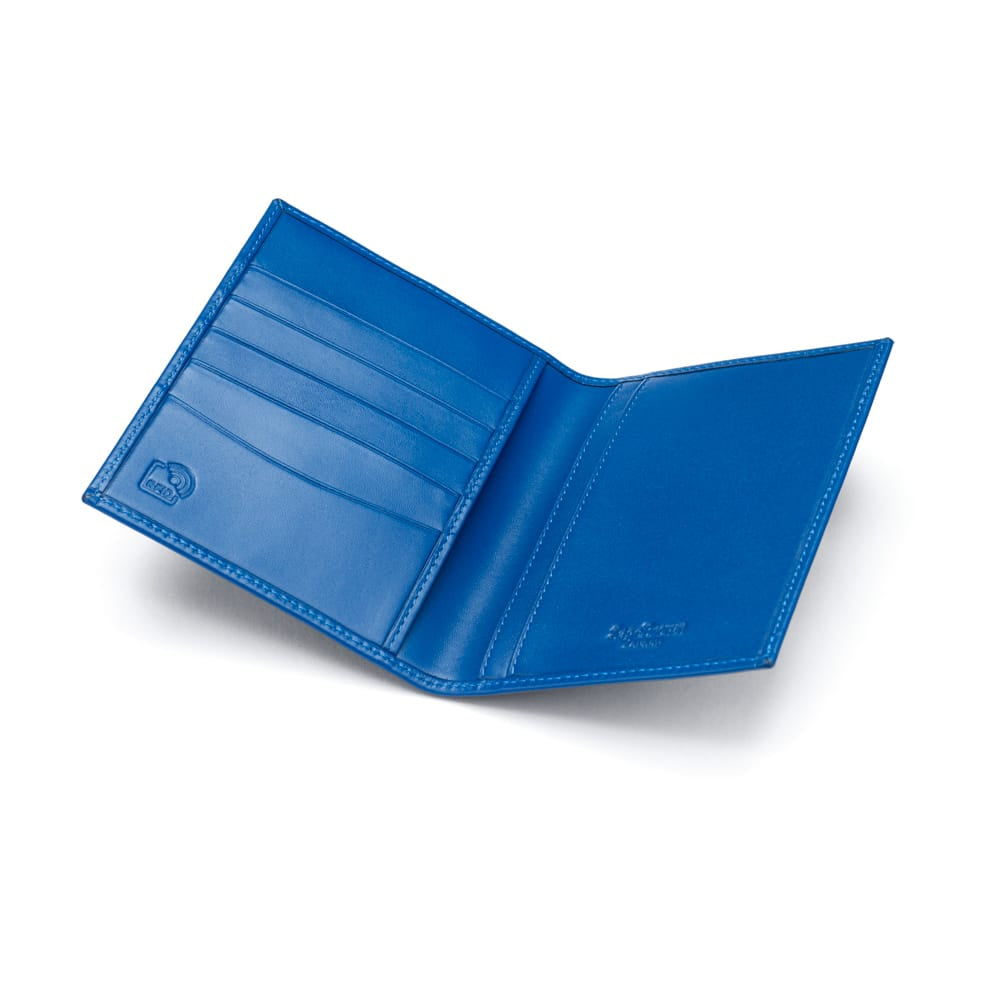 RFID Leather Passport Holder,  Cobalt, inside