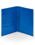 RFID Leather Passport Holder,  Cobalt, open