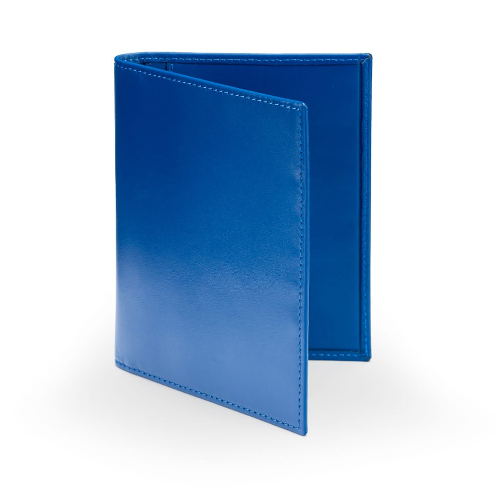 RFID Leather Passport Holder,  Cobalt, front