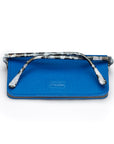 Slim Leather Glasses Lens Cover with Magnetic Closure, Cobalt, back