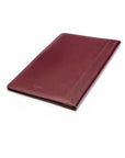 A4 leather document folder, dark tan, back