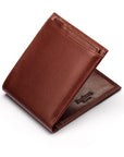 Leather 2 in 1 Wallet - Dark Tan