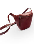 Leather Bum Bag For Men - Dark Tan