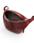 Leather Bum Bag For Men - Dark Tan