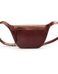 Leather Bum Bag For Men - Dark Tan