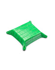 Small leather valet tray, emerald croc, base