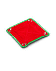 Small leather valet tray, emerald croc, flat