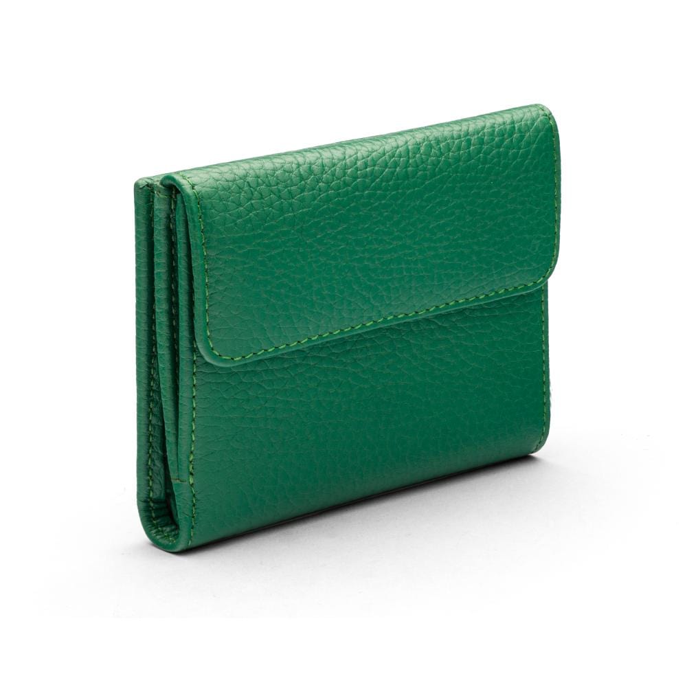 RFID leather purse, emerald, coin purse