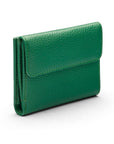 RFID leather purse, emerald, coin purse