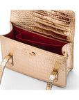 Mini music bag, gold croc, inside