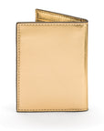 RFID Credit Card Wallet in gold leather, back