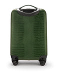 Small leather suitcase, green croc, back